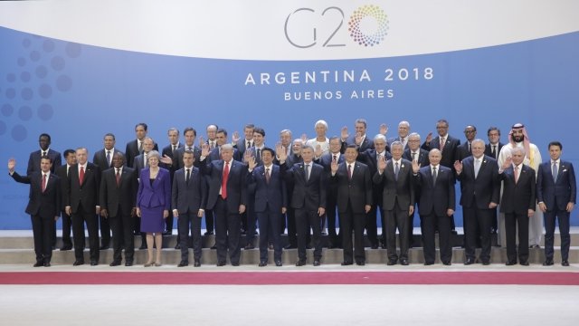 World leaders pose for a picture at the G20 summit