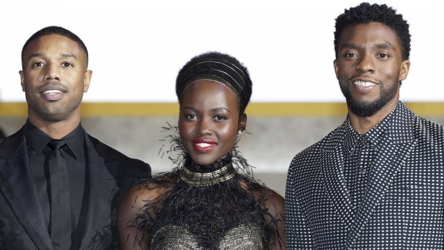 "Black Panther" stars Michael B. Jordan, Lupita Nyong'o and Chadwick Boseman