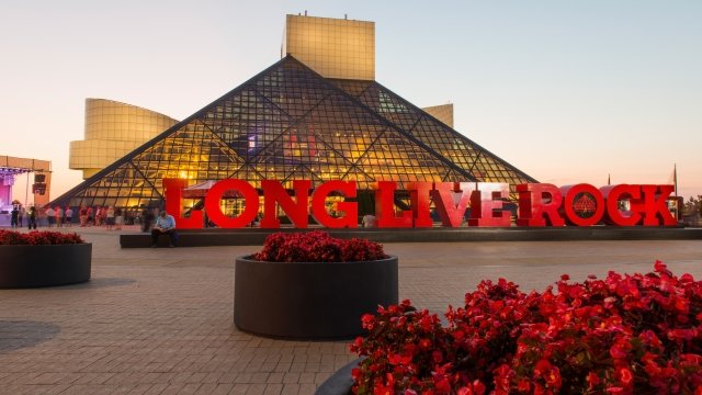 The Rock and Roll Hall of Fame and Museum in Cleveland, Ohio