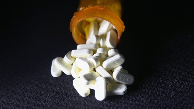 A bottle of opioid medication