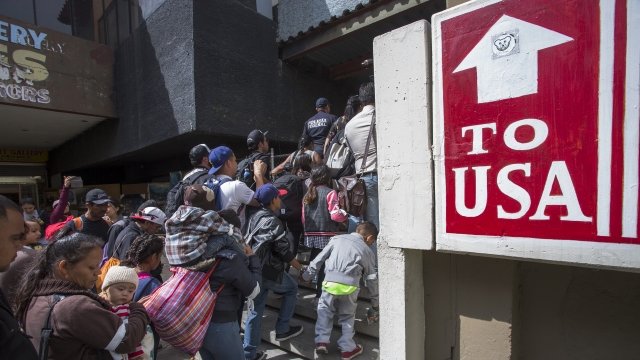 Migrants heading to the U.S. border