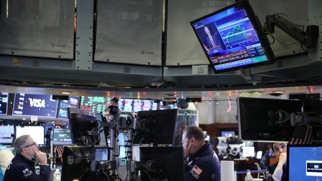 Trading floor after Federal Reserve policy announcement