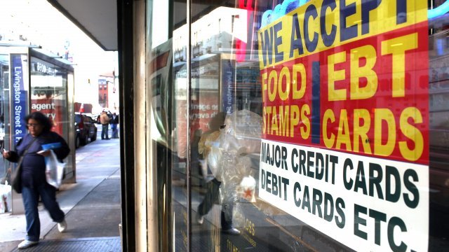 Sign for food stamps benefits