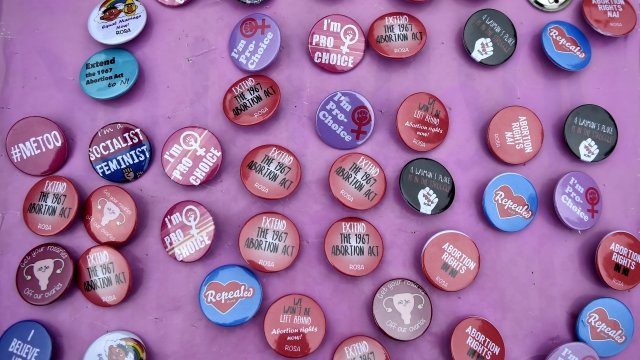 Assortment of pro-abortion rights badges