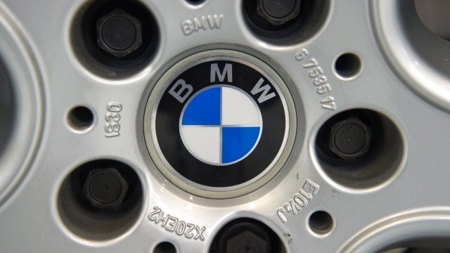 BMW logo on a hubcap