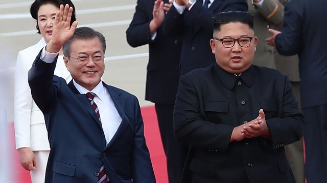 South Korean President Moon Jae-in and North Korean President Kim Jong-un