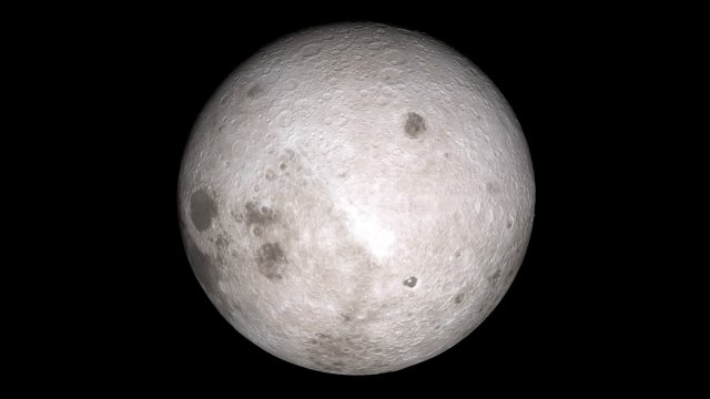 A composite image of the far side of the moon as captured by the Lunar Reconnaissance Orbiter