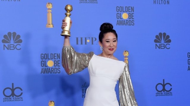 Actress Sandra Oh at the 2019 Golden Globes