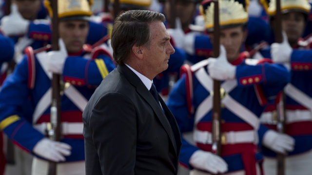 President Jair Bolsonaro is recognized as commander-in-chief of Brazil's Armed Forces during his inauguration