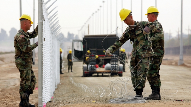 U.S. troops upgrade fencing along the southern border