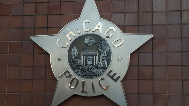 A Chicago Police sign