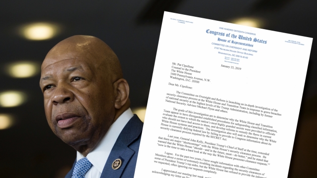 Rep. Elijah Cummings and letter to the White House