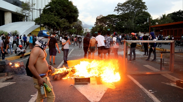 Protests in Venezuela.