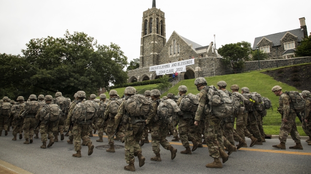 U.S. Military Academy class marching