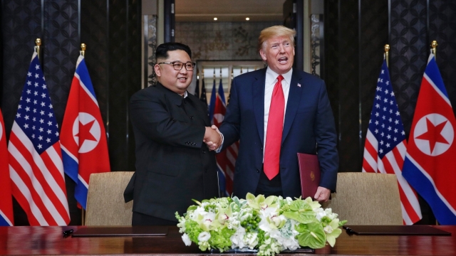 Kim Jong-un and President Donald Trump