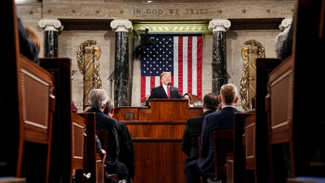 President Donald Trump gives State of the Union speech.