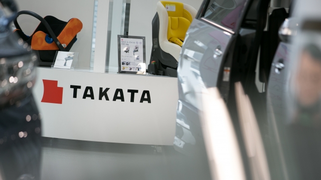 Takata logo on desk