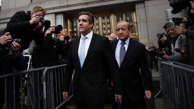 Michael Cohen exits a New York courthouse
