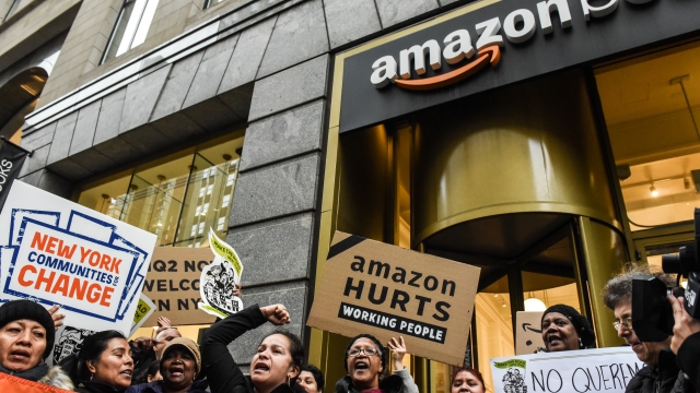 Protests against Amazon HQ2 in New York City