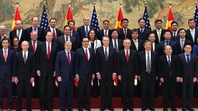 Officials from the U.S. and China meet for trade talks.