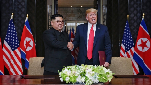 U.S. President Donald Trump and North Korean leader Kim Jong-Un