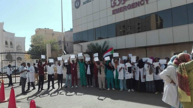 Medical community in Sudan protesting