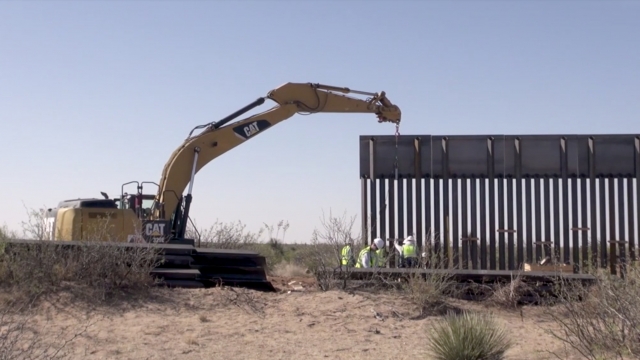 Wall construction in Santa Teresa, New Mexico