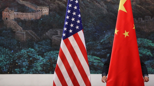 U.S. and China flags
