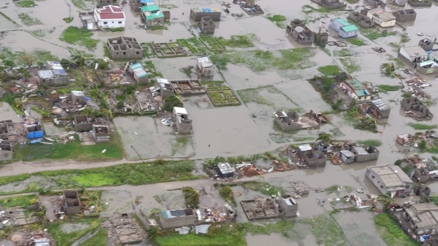 The scale of damage in Biera, Mozambique, from Cyclone Idai