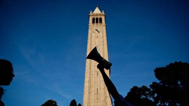 Students protest at U.C. Berkeley