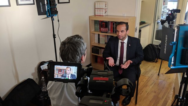 Former Trump Campaign aide George Papadopoulos in interview with Newsy's Chance Seales