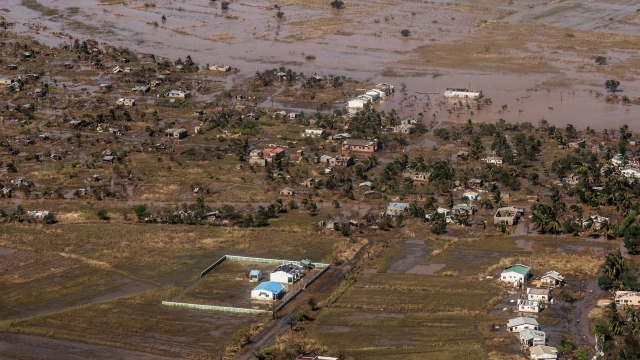 A view of a neighborhood affected by Cyclone Idai