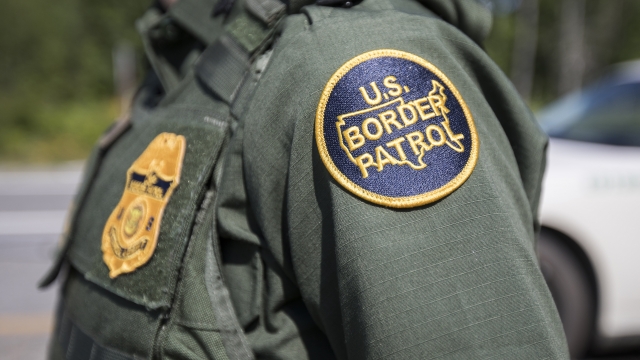 A patch on the uniform of a U.S. Border Patrol agent