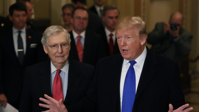 Sen. Mitch McConnell and President Trump