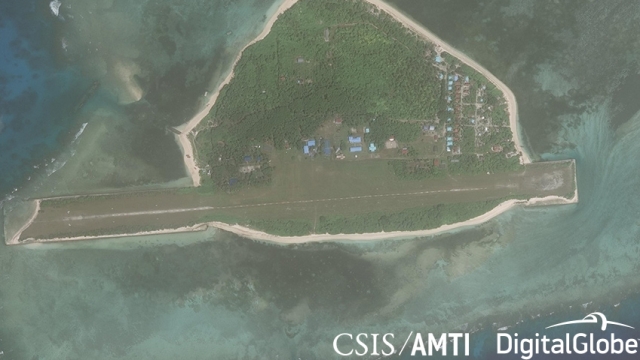 Satellite image of Thitu Island