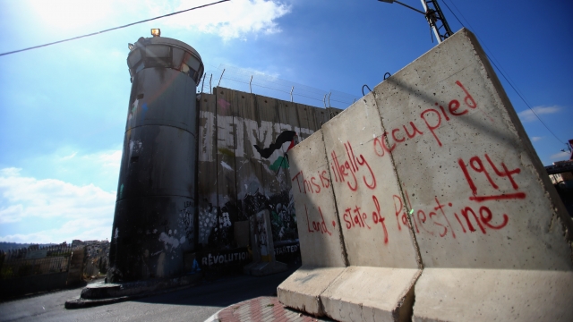 Graffiti on the Apartheid Wall near the West Bank