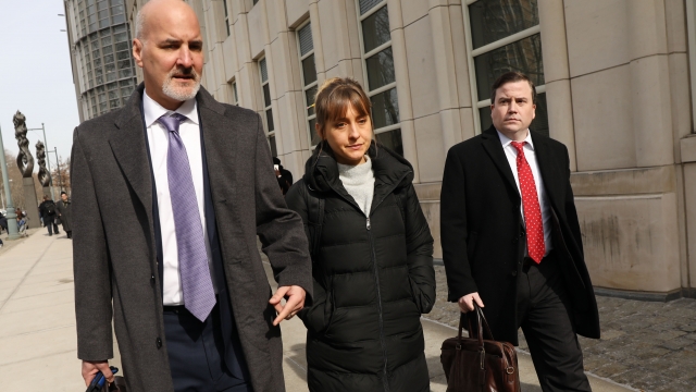 Actress Allison Mack Leaves Court With Her Lawyers After Court Appearance For The NXIVM Sex Cult Case