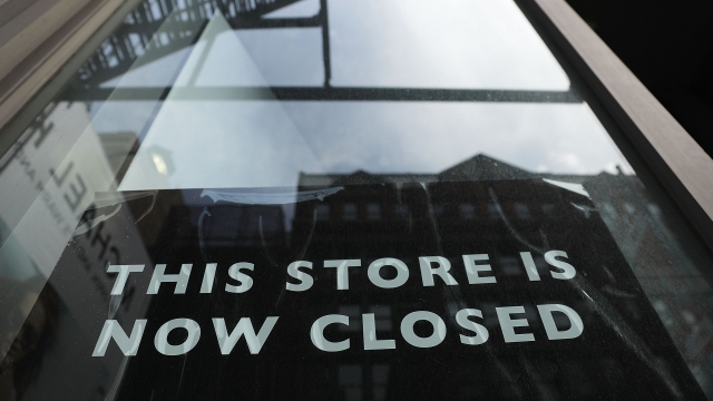 Store closure sign in New York City