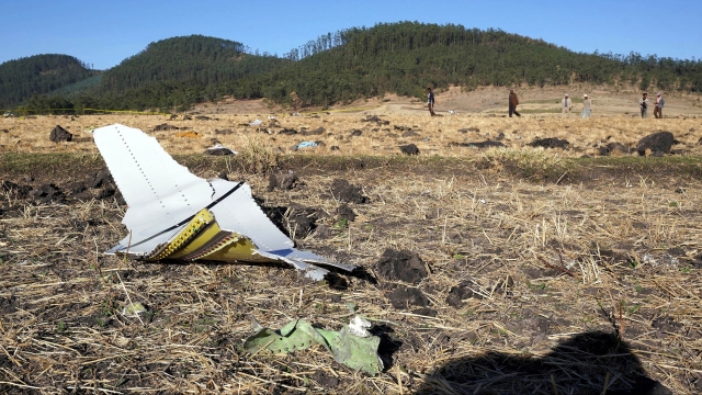 Crash site of Ethiopian Airlines plane