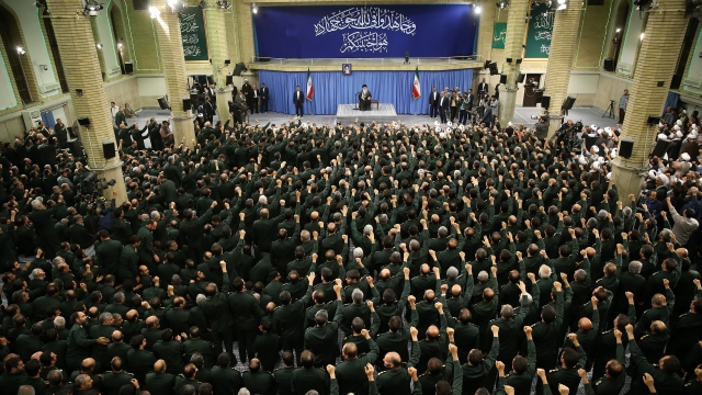 Iranian Supreme Leader welcomes Islamic Revolutionary Guard Corps leaders and officials