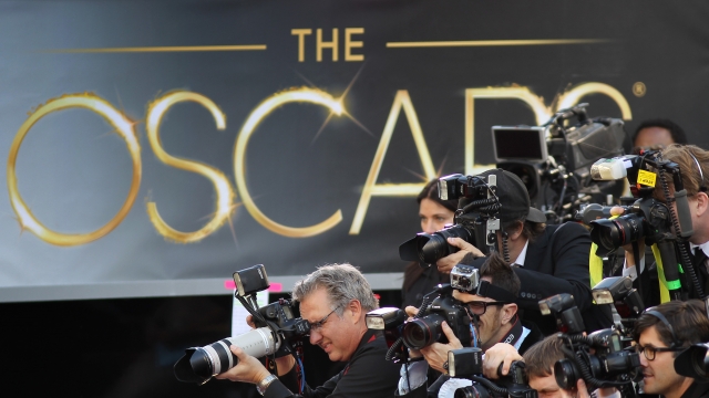 Photographers at the Academy Awards red carpet