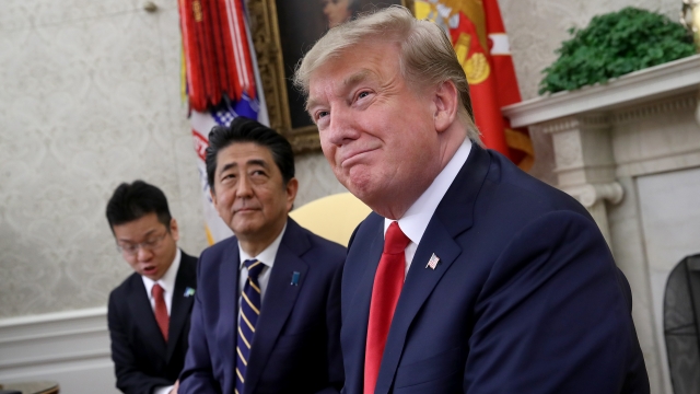 President Trump meets with Japanese Prime Minister Shinzō Abe in the Oval Office of the White House April 26,2019.