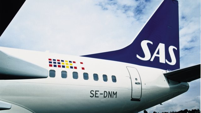 Scandinavian Airlines plane.