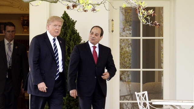 U.S. President Donald Trump and Egypt President Abdel-Fattah el-Sissi