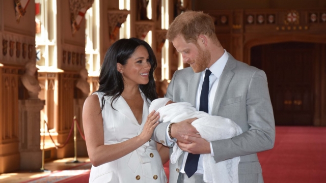 The Duke and Duchess of Sussex introduce their baby