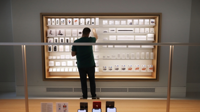 Man in Apple Store