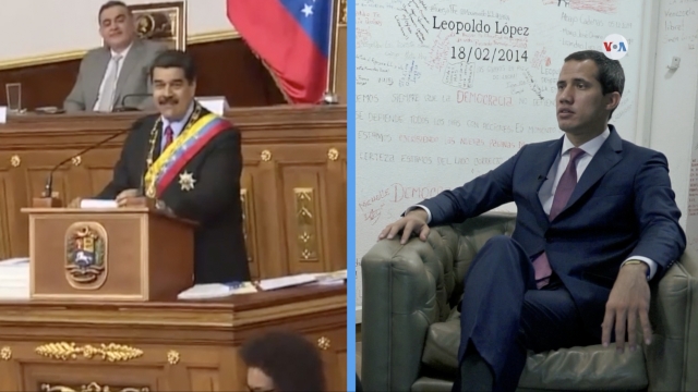 Venezuelan President Nicolás Maduro and opposition leader Juan Guaidó