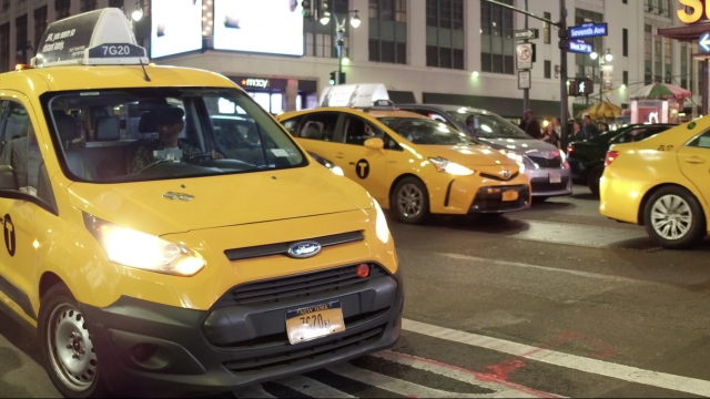 Taxi cabs in New York