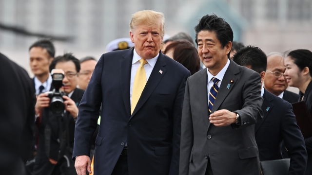 President Donald Trump and Japanese Prime Minister Abe Shinzo