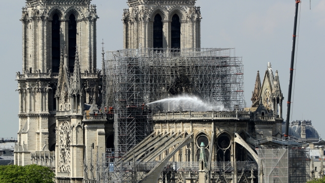 Notre Dame Cathedral with scaffolding